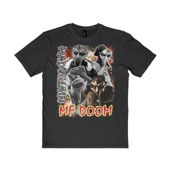 Vintage Style Black MF DOOM Underground Rap Tee - Picture 1 of 1